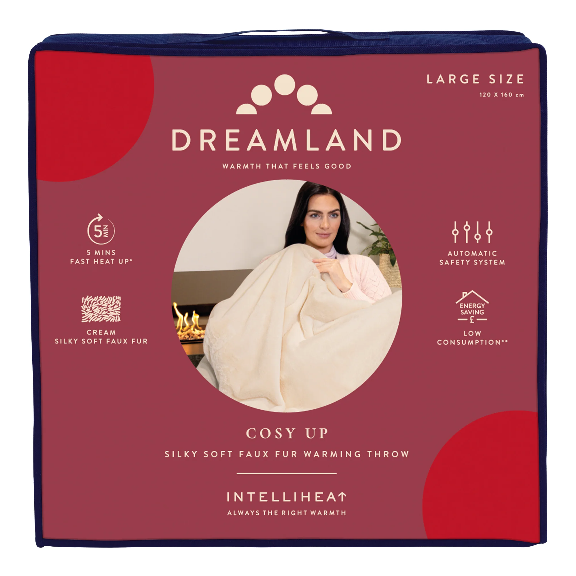 Cosy Up Silky Soft Faux Fur Warming Throw - Cream - Image 5