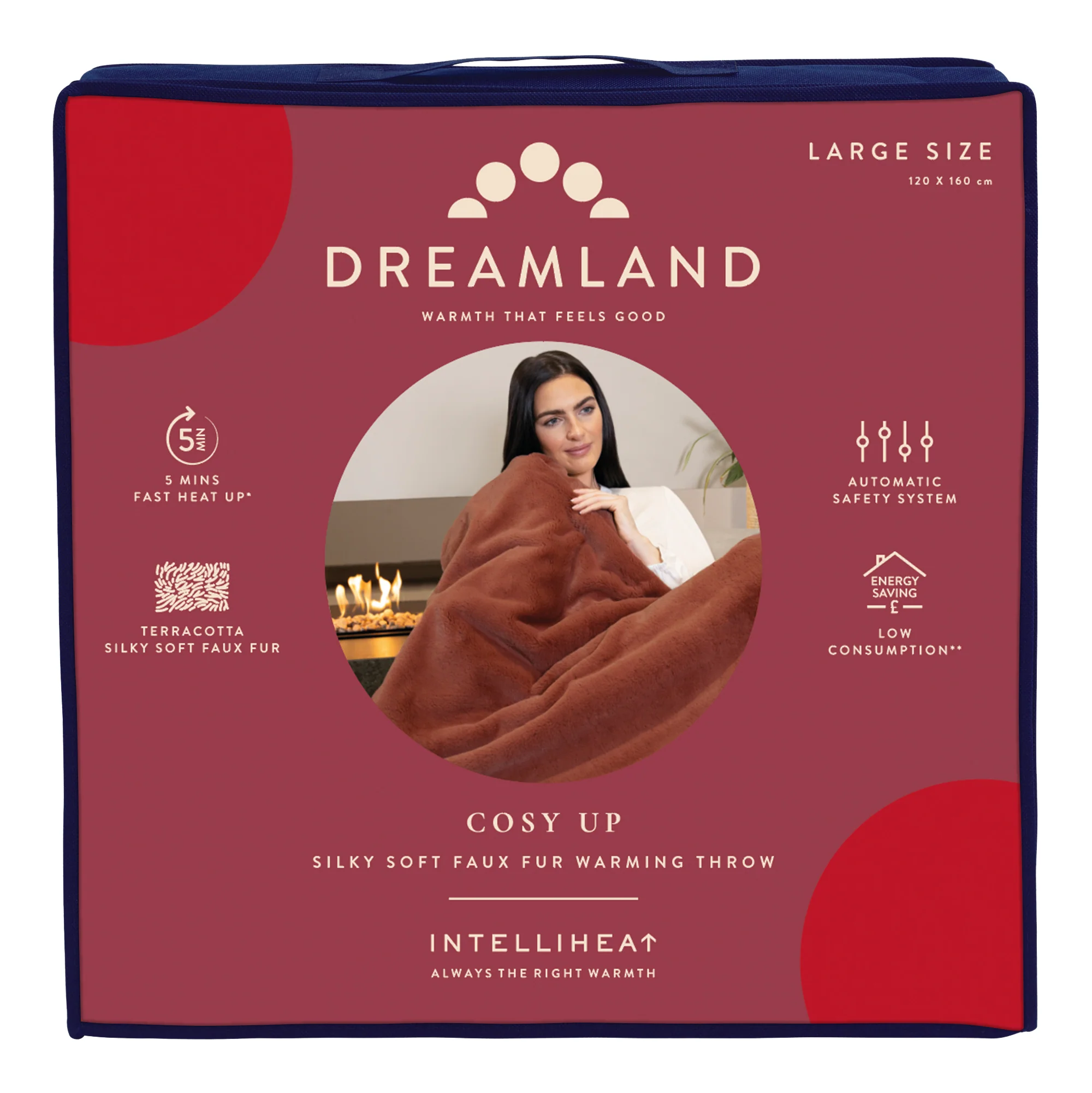 Cosy Up Silky Soft Faux Fur Warming Throw - Terracotta - Image 4