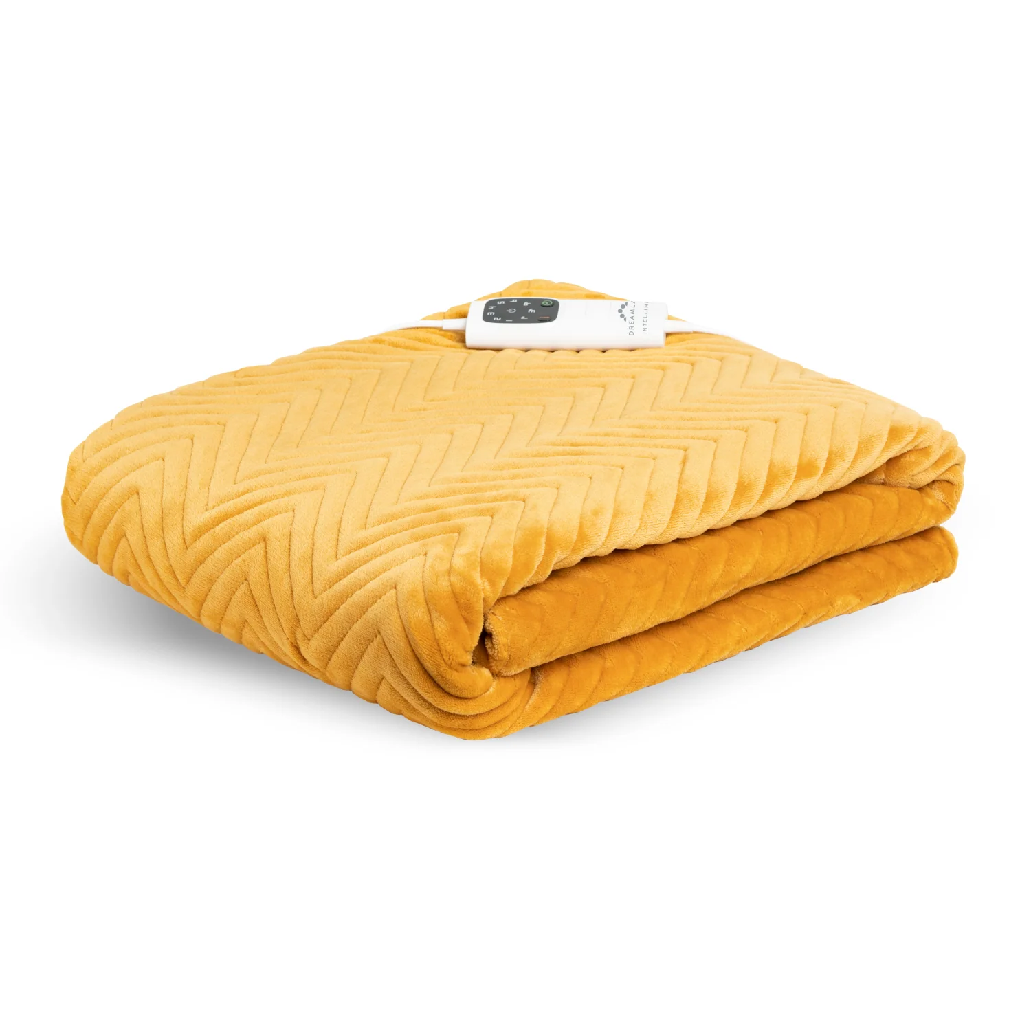 Hurry Home Deluxe Velvet Warming Throw - Mustard Herringbone - Image 6