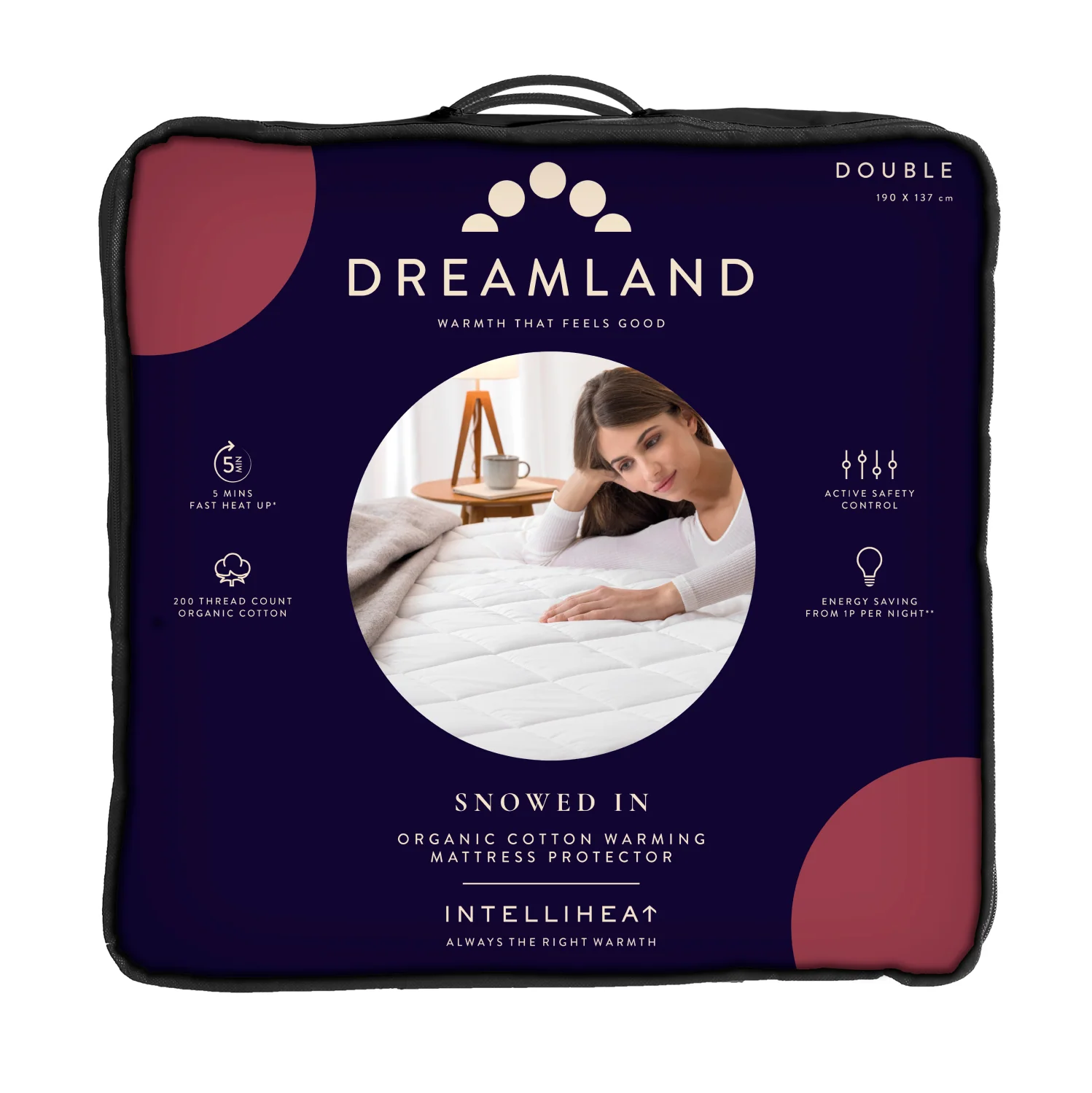 Snowed In Organic Cotton Warming Mattress Protector - Double with Single Controller - Image 7