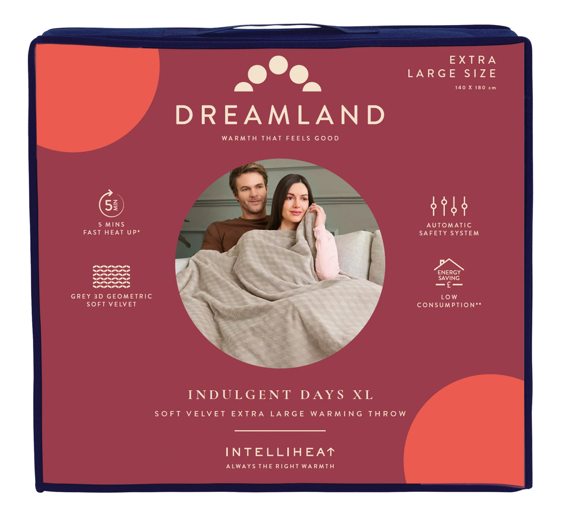 Indulgent Days XL Warming Throw- Grey 3D Geometric Soft Velvet - Image 8