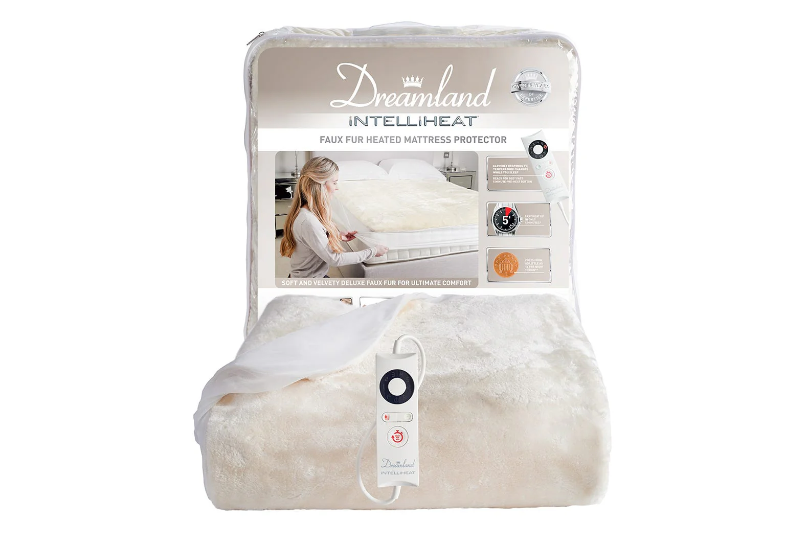 Intelliheat Faux Fur Mattress Protector Single - Image 4