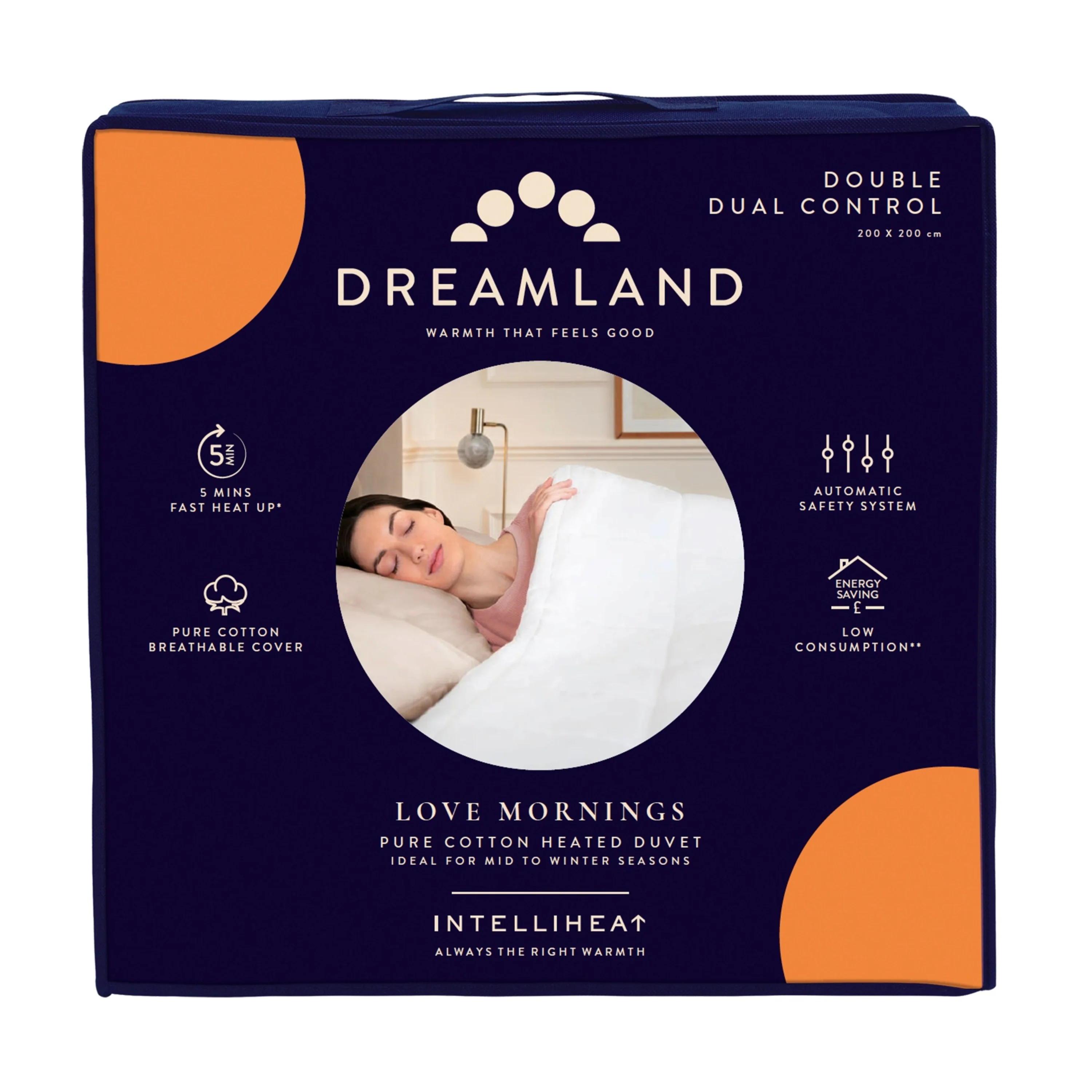 Love Mornings All Season Pure Cotton Heated Duvet Double Dual Controls - Image 9