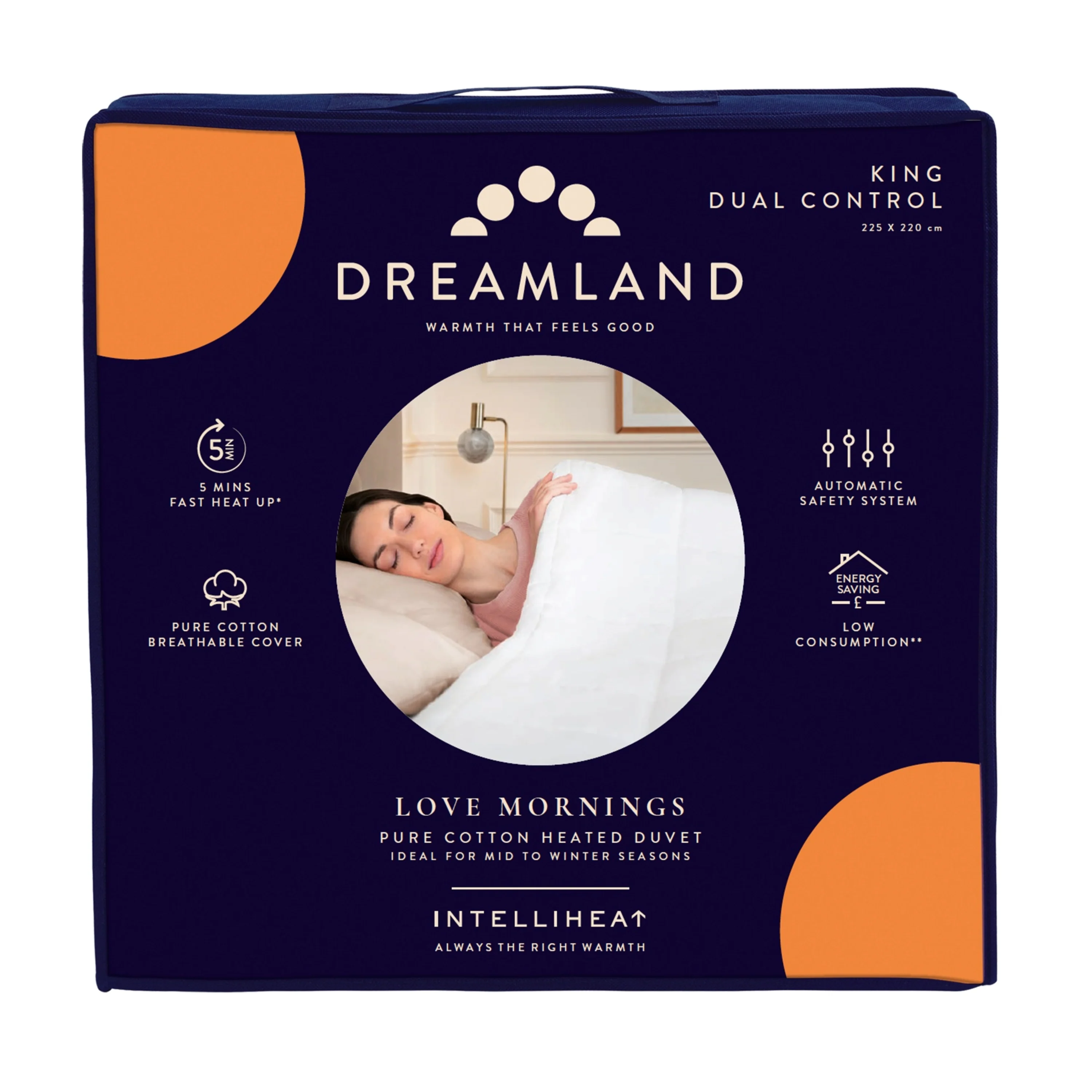Love Mornings All Season Pure Cotton Heated Duvet King Dual Controls - Image 9