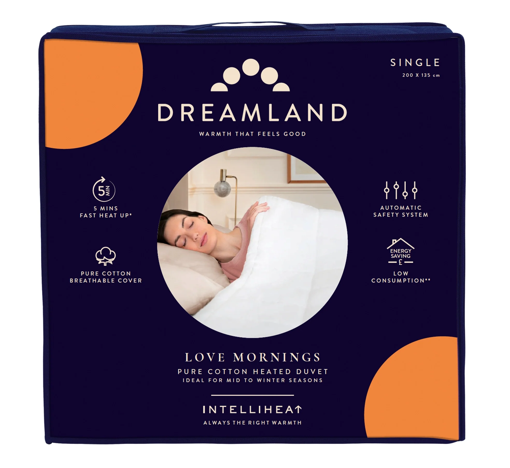 Love Mornings All Season Pure Cotton Heated Duvet Single - Image 7
