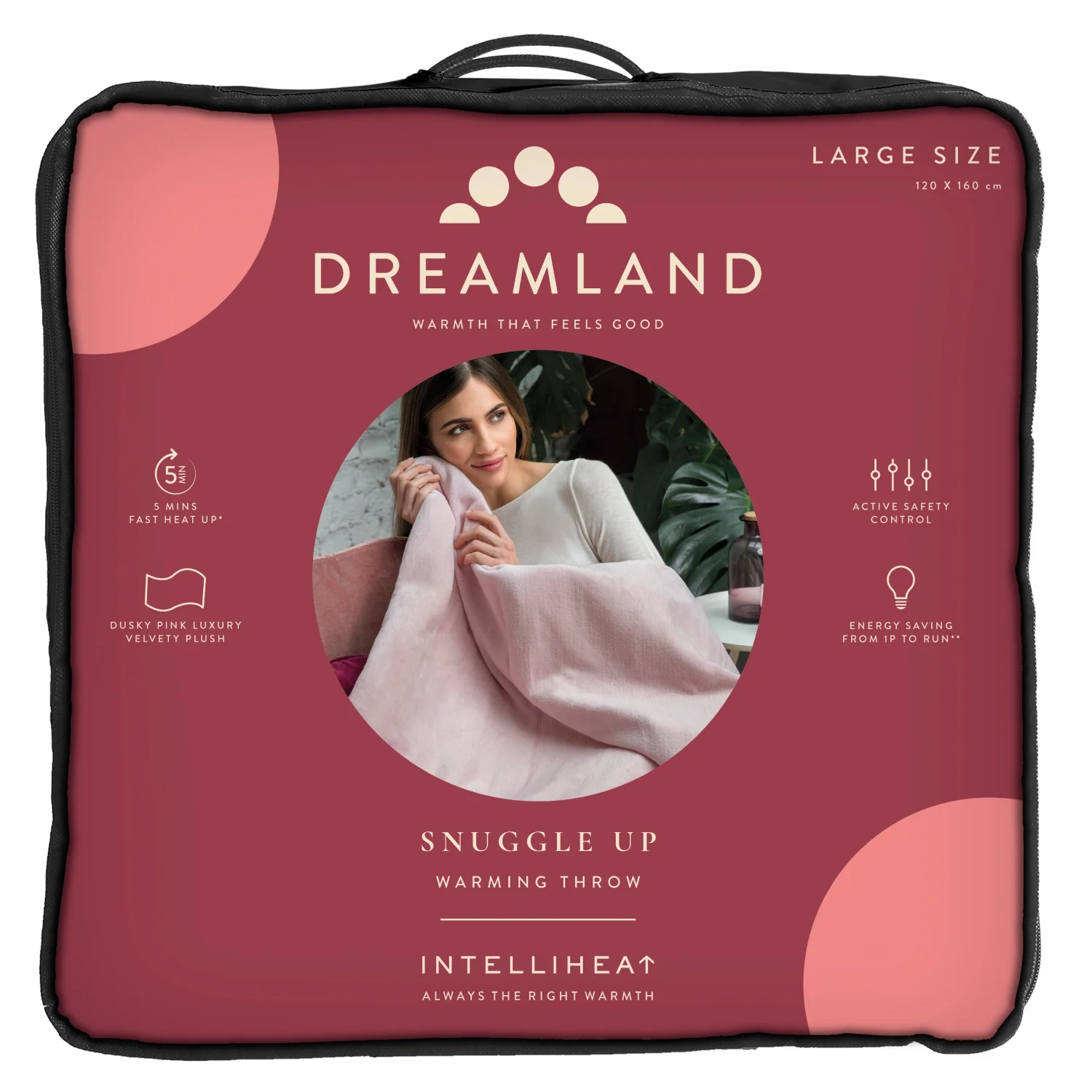 Snuggle Up Electric Warming Throw - Pink - Image 6