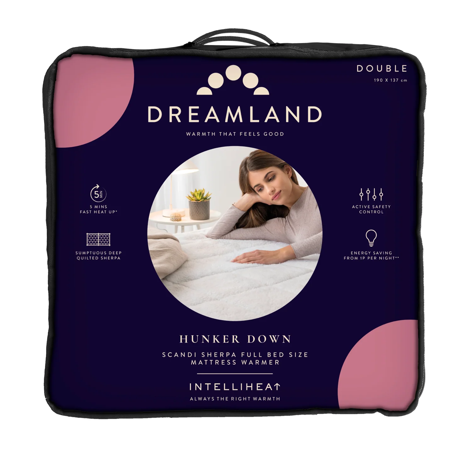 Hunker Down Scandi Sherpa Underblanket - Double with Single Controller - Image 7