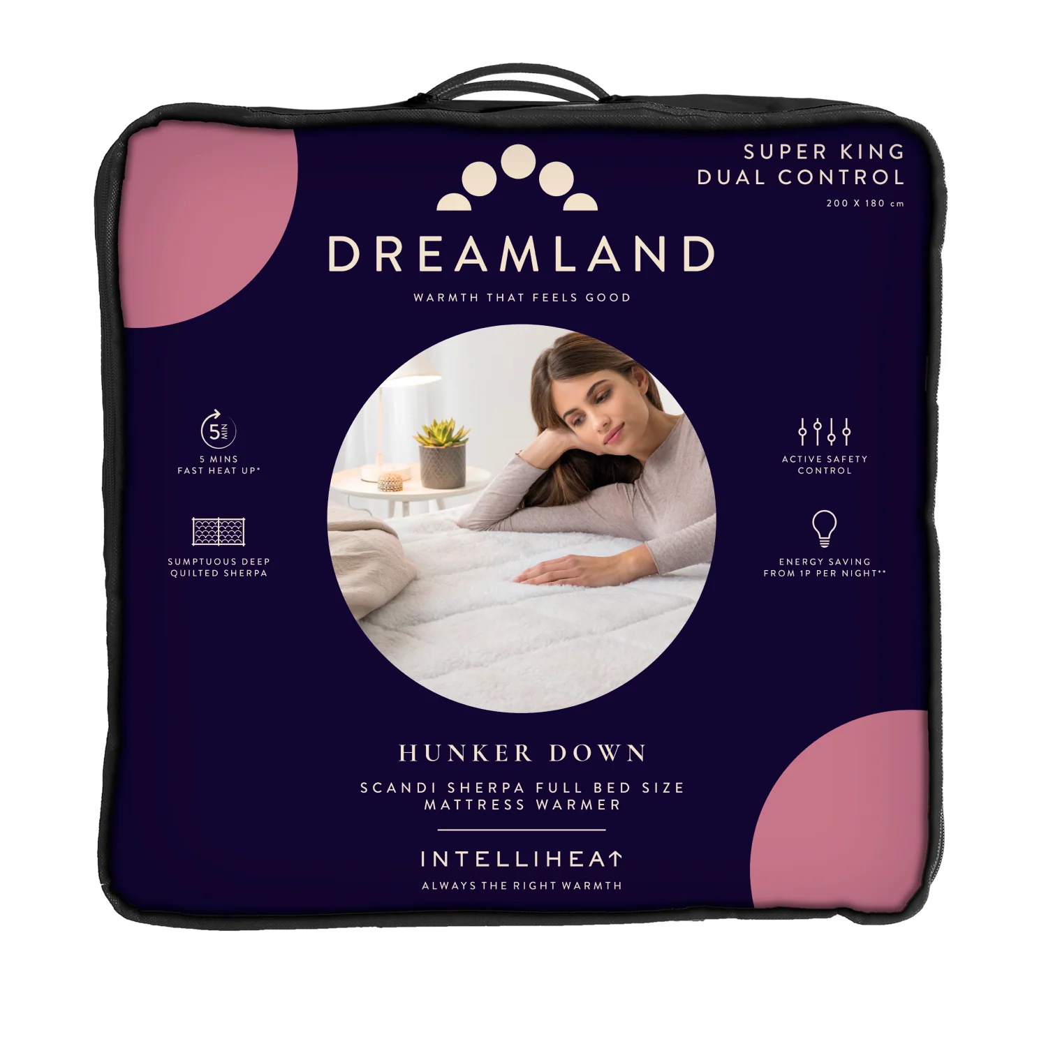 Hunker Down Scandi Sherpa Underblanket - Super King with Dual Controllers - Image 7