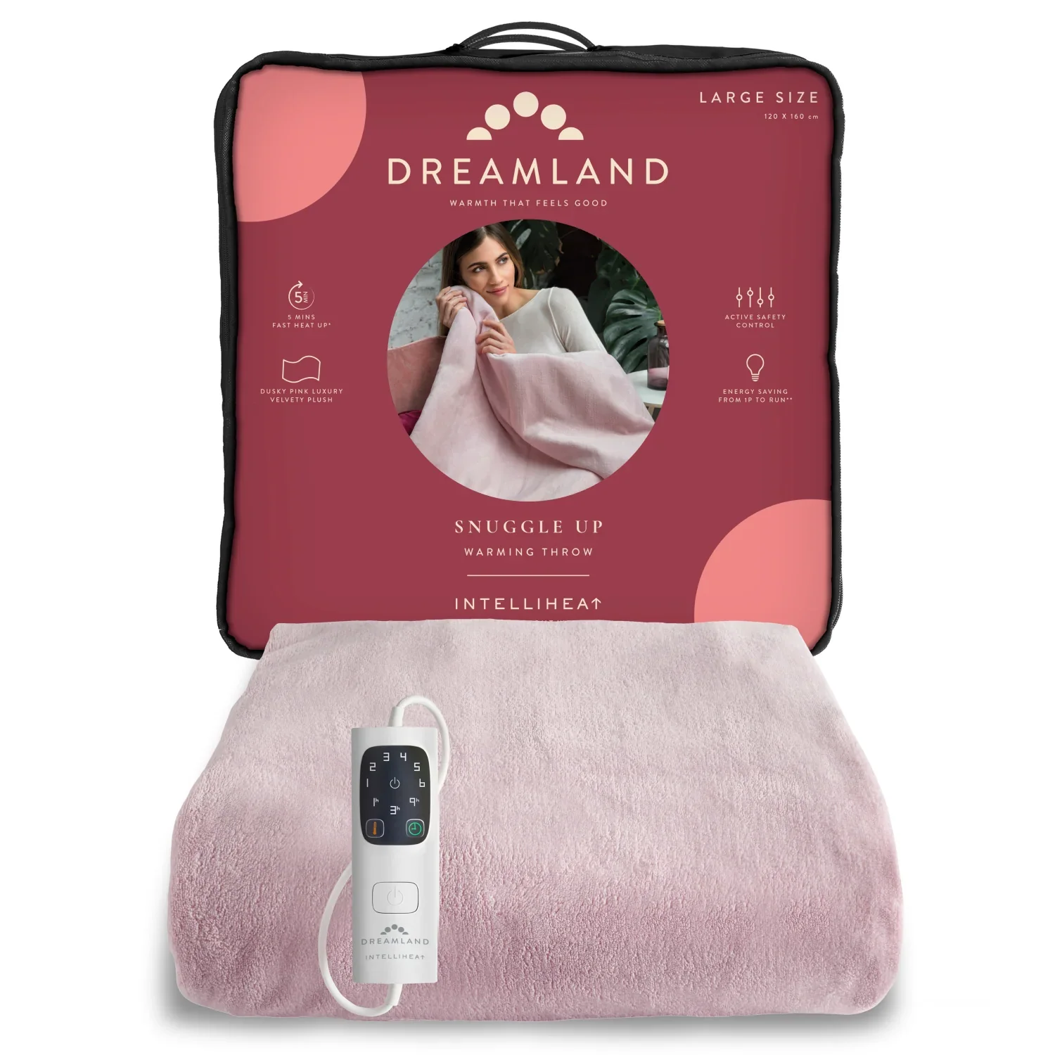 Snuggle Up Luxury Heated Throw Pink Bundle - Image 4